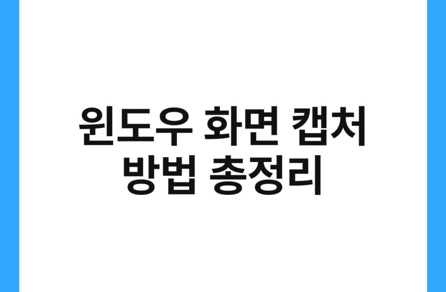 윈도우 화면 캡처 방법 총정리 19