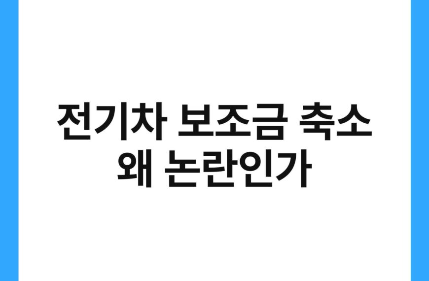 전기차 보조금 축소 왜 논란인가 22
