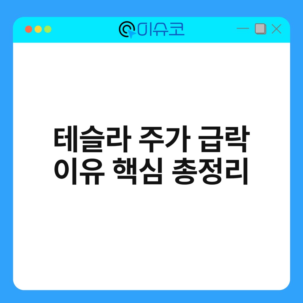 테슬라 주가 급락 이유 핵심 총정리 2