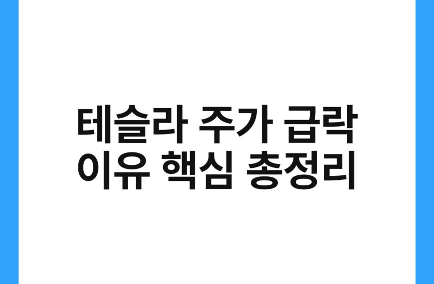 테슬라 주가 급락 이유 핵심 총정리 18